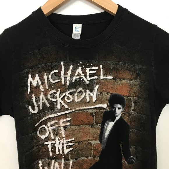 Tultex Tops - Michael Jackson Off the Wall Women Black M T-Shirt
